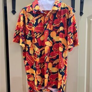 Chubbies Bold Red and Orange Graphic Shirt